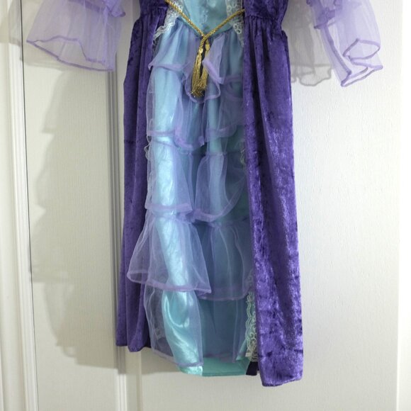 Teetot & co  Rapunzel Purple Costume Deluxe Mesh & Velvet Dress - Picture 9 of 9